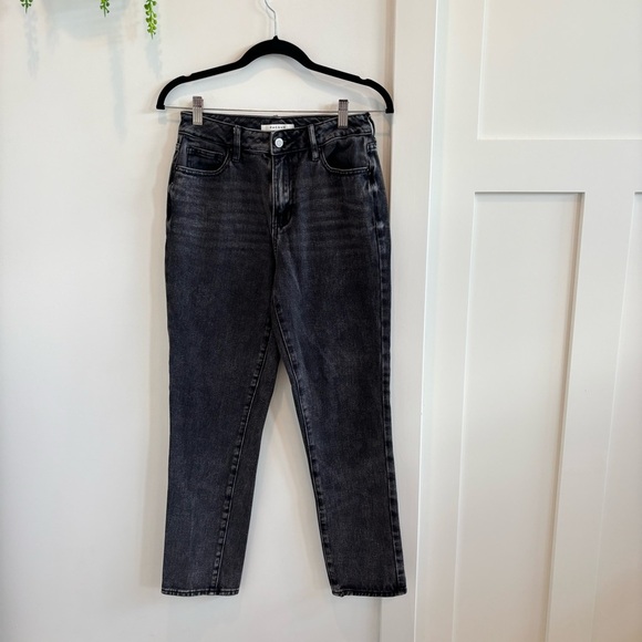 PacSun Denim - PacSun High Rise Women's Mom Jeans Faded Black Wash Size 25 Inseam 27"